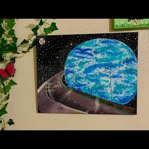 Retro Space Road Painting